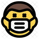 Hombre Muerto Emoji Con Mascarilla Emoji Icono