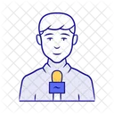 Hombre reportero  Icono