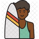 Hombre surfista  Icono