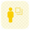 Hombre traer hacia atrás  Icono