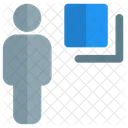 Hombre traer hacia atrás  Icono