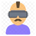 Avatar De Personas Con Gadget VR Icono