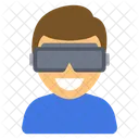 Avatar De Personas Con Gadget VR Icono