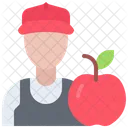 Hombre vendedor de frutas  Icono