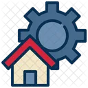 Home Construction Gear Icon