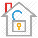 Home Lock Open Icon