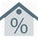 Home Percentage Sign Property Value Icon
