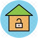 Home Lock Open Icon