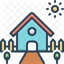 Home House Backyard Icon