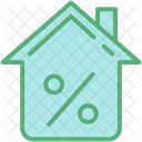 Home Percentage Sign Icon