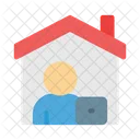 Home Working Laptop Icon