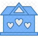 Home And Care Heart House Icon
