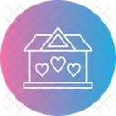 Home And Care Heart House Icon