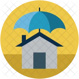 家と傘  アイコン