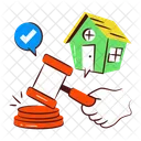 Home Auction Justice Bid Icon
