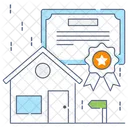 Home Certificate House Certificate Property Certificate Icon