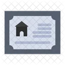 Home Certificate Home Agreement Home Contract Icon
