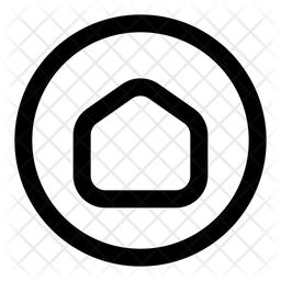 Home Circle Icon - Download in Line Style