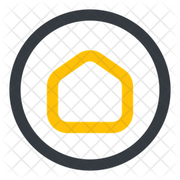 Home Circle Icon - Download in Line Style