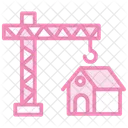 Home Construction Duotone Line Icon Icon