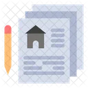 Home Contract House Certificate Estate Certificate Icon