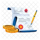 Property Contract Financial Contract Home Contract Icon