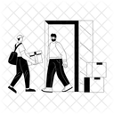 Home Delivery Parcel Courier Icon