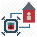 Drone Shipping Delivery Icon