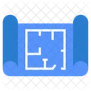 Blueprint Home Design House Map Icon