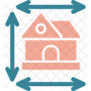 Home Dimensions Construction Plan Icon