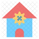Discount Percent House Icon