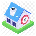 Mansion Discount Bungalow Discount Home Discount Icon