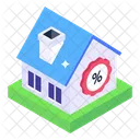 Mansion Discount Bungalow Discount Home Discount Icon