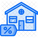 Discount Mortgage Building Icon