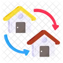 Home Exchange House Exchange Home Transfer Icon