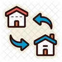 Home Exchange Home Swap House Exchange Icon
