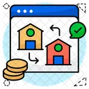 Home Exchange House Exchange Home Transfer Icon