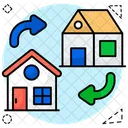 Home Exchange House Exchange Home Transfer Icon