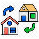 Home Exchange House Exchange Home Transfer Icon