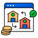 Home Exchange House Exchange Home Transfer Icon