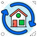 Home Exchange House Exchange Home Transfer Icon