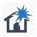 Explosion Home Insurance House Icon