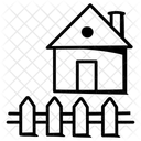 Home Fence House Real Estate Icon