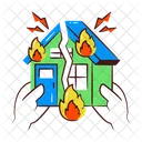 Home Fire House Fire Home Accident Icon