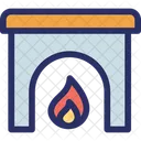 Home Fireplace Burning Fire Fireplace Icon