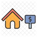 For Sale House House For Sale Sale Signboard Icon