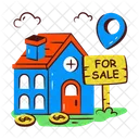 Home For Sale Roadboard Signboard Icon