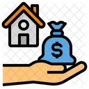 Geld für Zuhause  Symbol