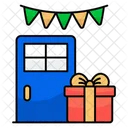 Home Gift Delivery House Gift Delivery Home Present Delivery Icon