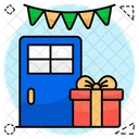 Home Gift Delivery House Gift Delivery Home Present Delivery Icon